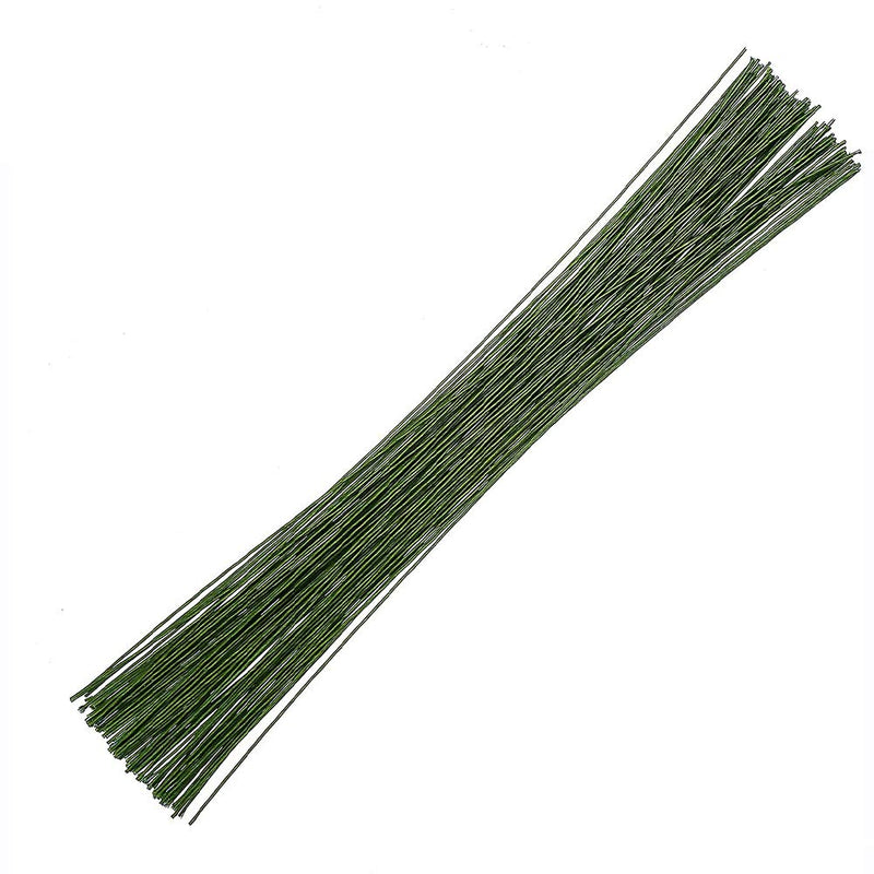 CCINEE 18 Gauge Dark Green Floral Paper Wrapped Wire 16 inch, 100/Package - NewNest Australia