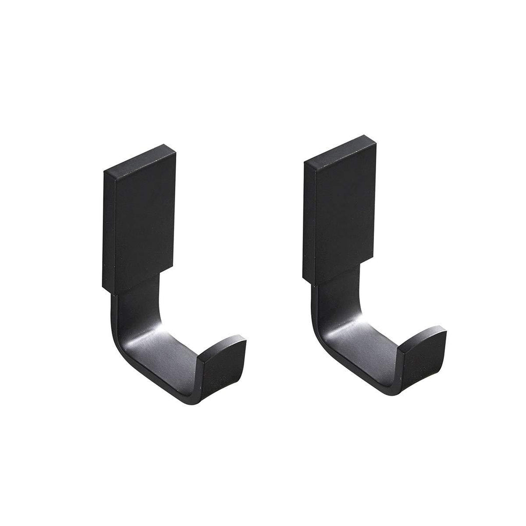 NewNest Australia - Flybath Coat Hook Brass Robe Towel Hooks Contemporary Style Matte Black Finish Wall Mounted - 2 Pack 