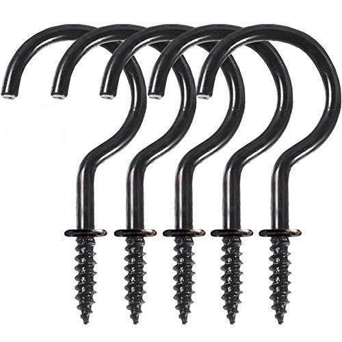 NewNest Australia - DONJON Ceiling Hooks,Wall Hooks Ceiling Hooks for Hanging Plants, 1.73 Inches Kitchen Hooks,Drop Ceiling Hooks,Cup Hooks Great for Indoor & Outdoor Use(30pack-Black) Black 