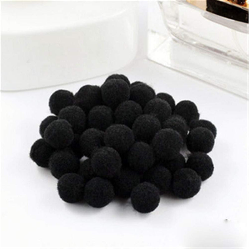 500 Pcs 1 cm/0.39 Inch Pom Poms Small Fluffy Pompom Balls Multicolor Fuzzy Puff Balls Decoration by EORTA for DIY Art Craft Hobby Supplies Handmade Accessories Sewing, Black - NewNest Australia