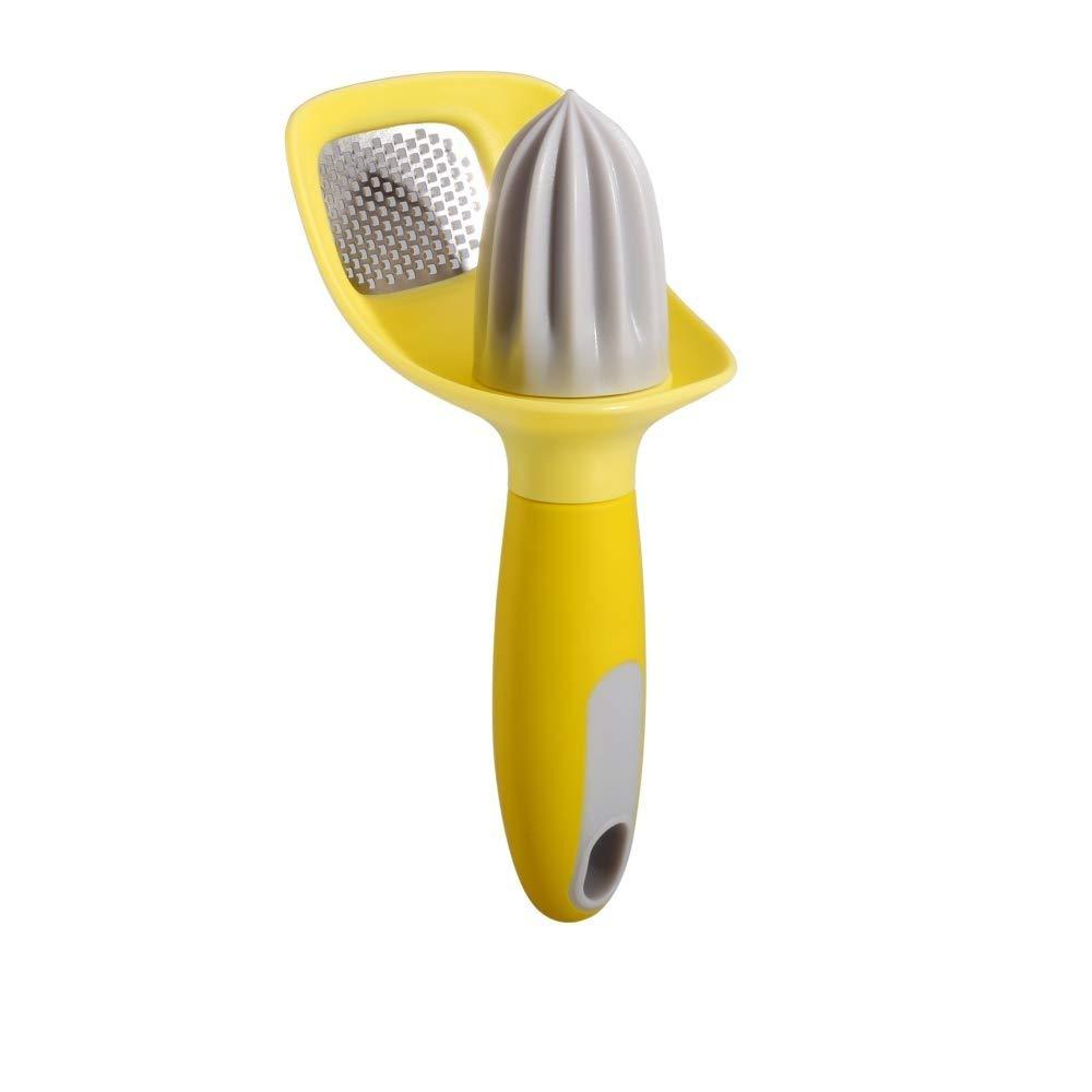 NewNest Australia - 3 in 1 Citrus Tool - Lemon Zester, Channel Knife , Citrus Reamer, Grater - Seed Catcher to Avoid Mess - Soft-Touch Grip - Compact for Easy Storage - Dishwasher Safe - by KITCHENDAO 