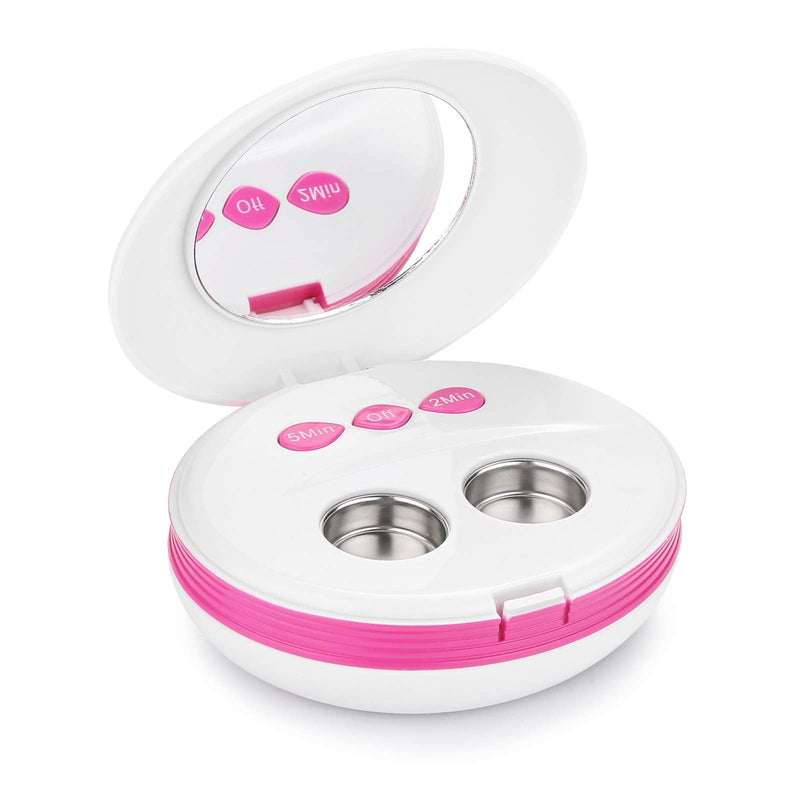 Contact Lens Cleaner Machine, Blumway Ultrasonic Contact Lens Cleaner with USB Charger, Small & Portable, Fit Disposal Soft Lens, Hard Lens, Contact Lens, Colored Lens, RGP Lens & OK Lens Pink - NewNest Australia