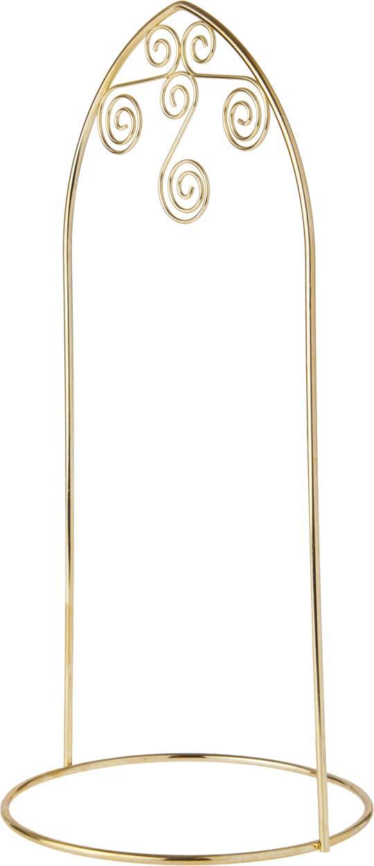 NewNest Australia - Bard's Arched Gold-Toned Ornament Stand, Medium Scroll, 13" H x 6" W x 6" D 1 