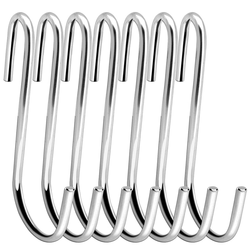 NewNest Australia - 18 Pack ESFUN 4 inch Heavy Duty S Hooks Pan Pot Holder Rack Hooks Hanging Hangers S Shaped Hooks for Kitchenware Pots Utensils Clothes Bags Towels Plants 