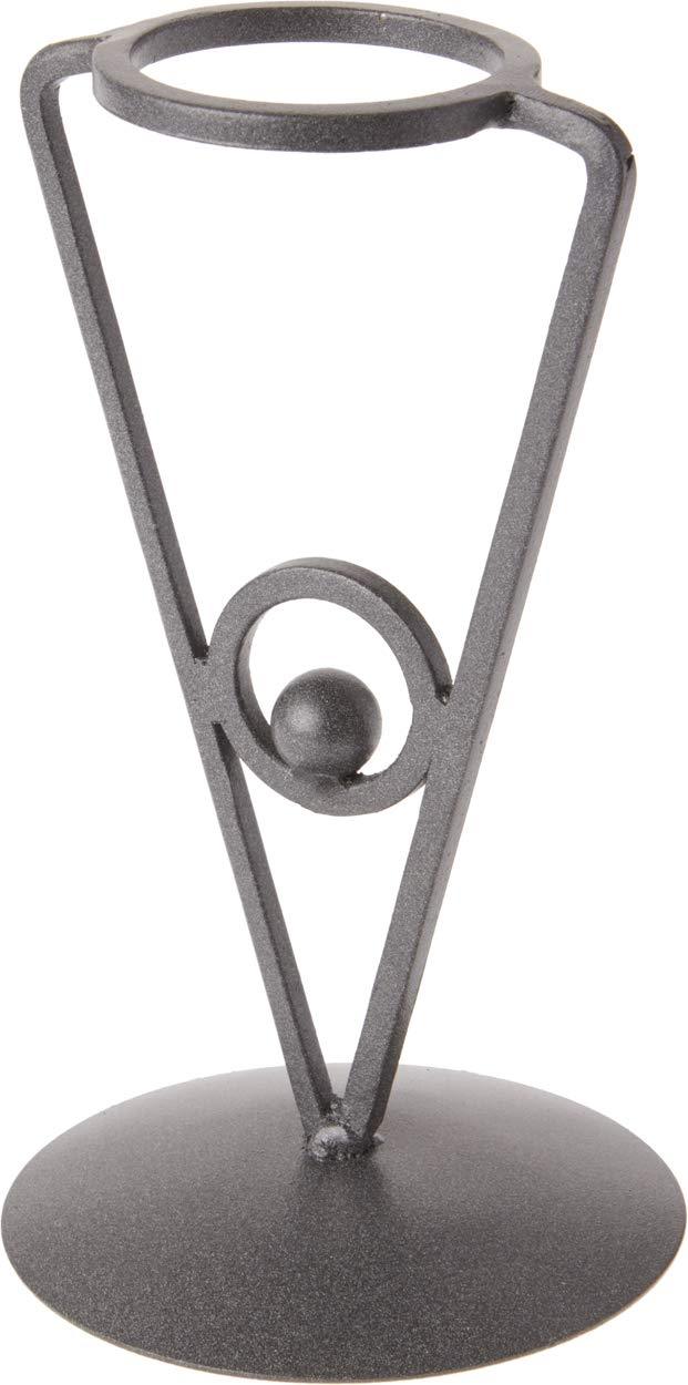 NewNest Australia - Bard's Dark Gray Wrought Iron Egg Stand/Holder, Triangle Leg, 2" Diameter (Fits Hen Sized Eggs) 1 