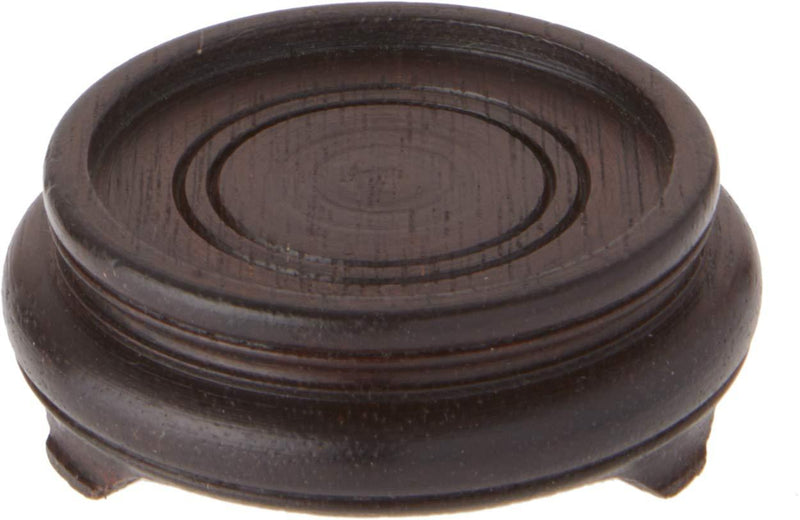 NewNest Australia - Bard's Dark Wood Decorative Base, 1.125" H x 3" W x 3" D (3" Display Diameter) 