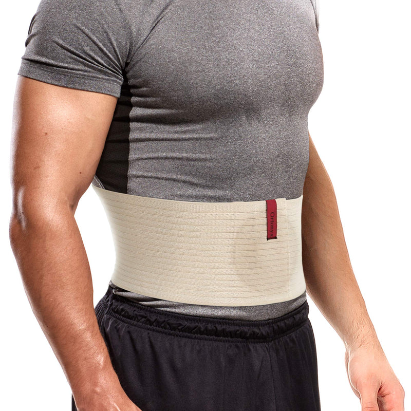 ORTONYX Premium Umbilical Hernia Belt for Men and Women / 6.25" Abdominal Binder With Hernia Support Pad - Navel Ventral Epigastric Incisional and Belly Button Hernias - Beige OX5241-L/XL Large/X-Large (Pack of 1) - NewNest Australia