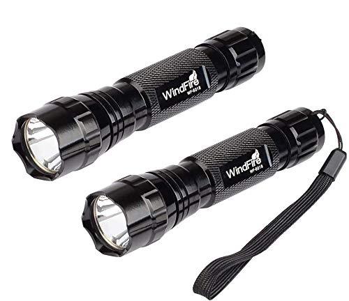 Super Bright Flashlight WF-501B Tactical Flashlight Cree XML L2 LED 1200 Lumens 1 Mode 3.7-18v Mini Portable Handheld Flashlight Torch for Hunting, Camping, Cycling 2Pack (Battery not Included) - NewNest Australia