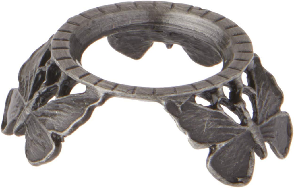 NewNest Australia - Bard's Pewter Egg Stand/Holder, Butterflies, 0.875" Diameter (Fits Hen Sized Eggs) 1 