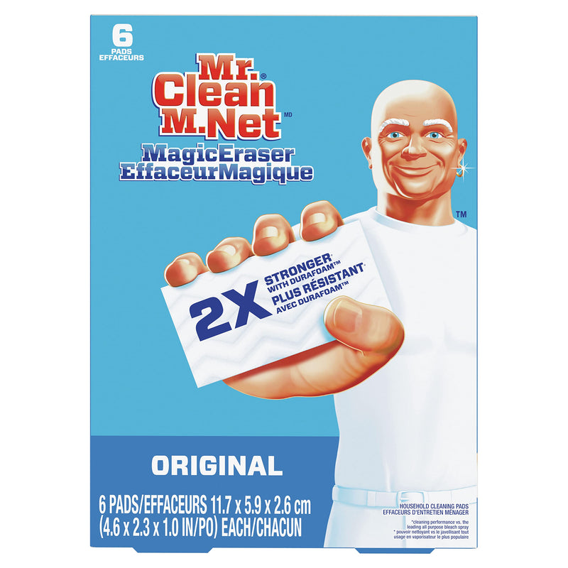 Mr. Clean Magic Eraser Original Cleaning Pads with Durafoam, White, 6 Count - NewNest Australia