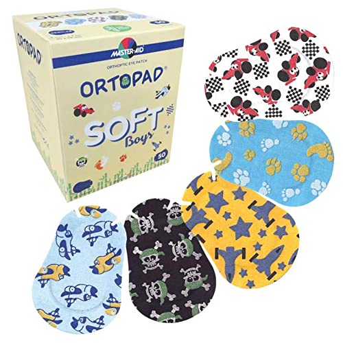 Ortopad® Soft Bamboo Boys Eye Patches, 50/Box (Medium Size, 2-4 yrs) Textured Accents 50 Count (Pack of 1) - NewNest Australia