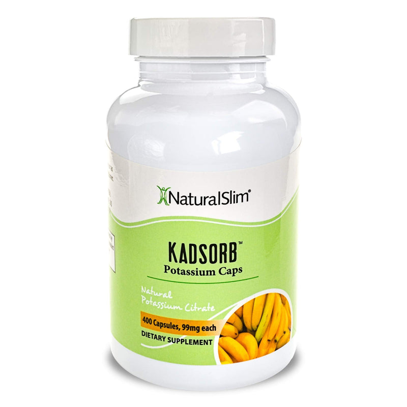 Naturalslim Kadsorb Natural Potassium Citrate - Supports Electrolyte Balance & Normal PH, Non-GMO & Gluten-Free, Absorbable Potassium Supplement with Essential Minerals - 99 mg 400 Capsules 400 Count (Pack of 1) - NewNest Australia