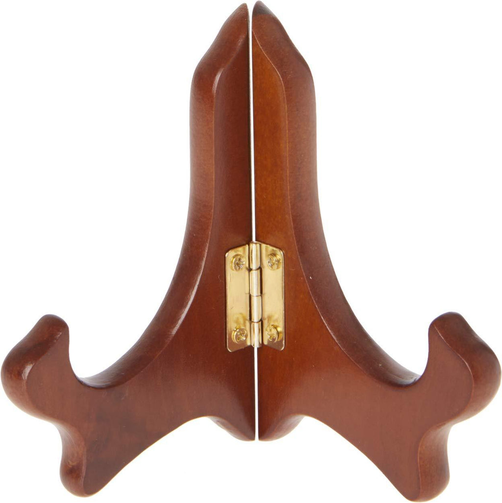 NewNest Australia - Bard's Hinged Walnut Wood Stand, 4" H x 4.5" W x 3" D (for 3.5" - 5" Plates) 1 