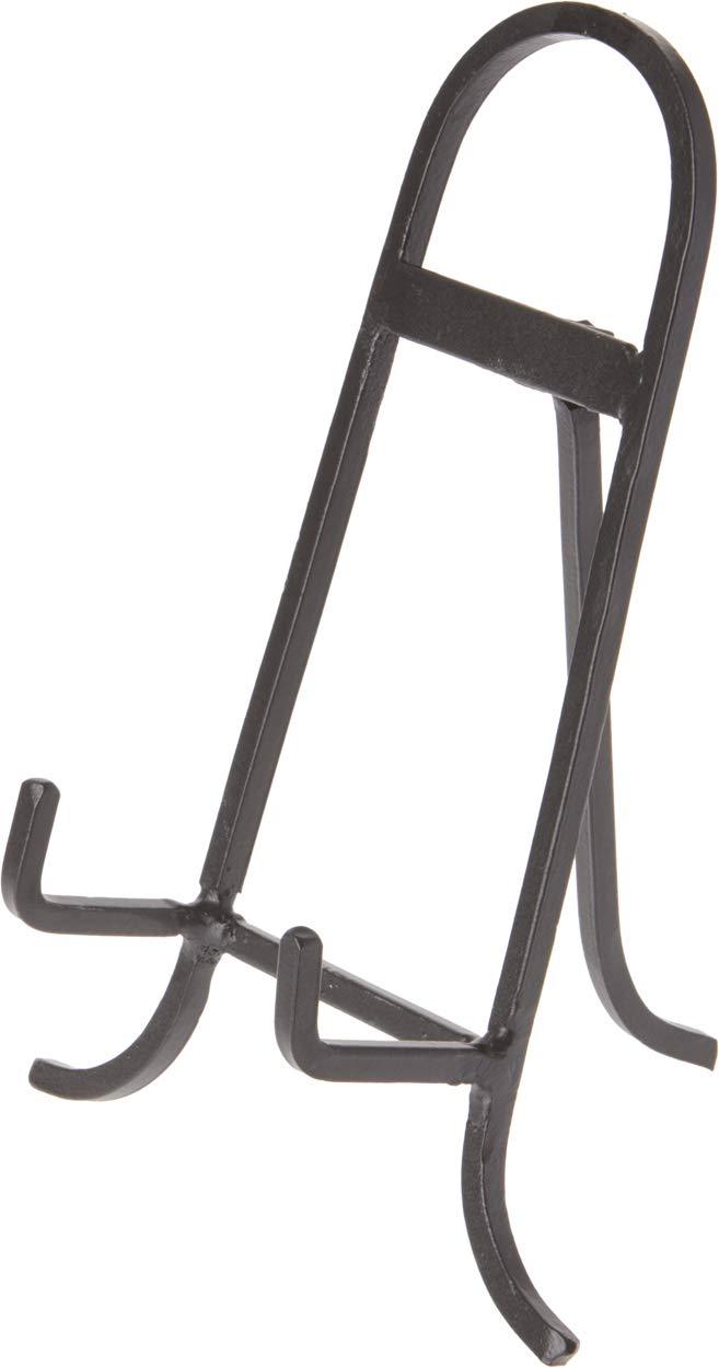 NewNest Australia - Bard's Black Wrought Iron Easel, 9.25" H x 6.25" W x 5" D 