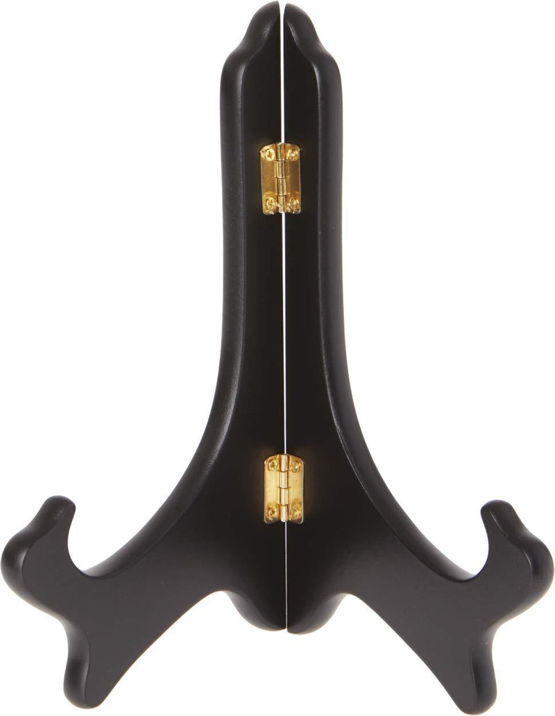 NewNest Australia - Bard's Hinged Black Wood Stand, 8" H x 7" W x 5" D (for 8" - 9.5" Plates) 1 