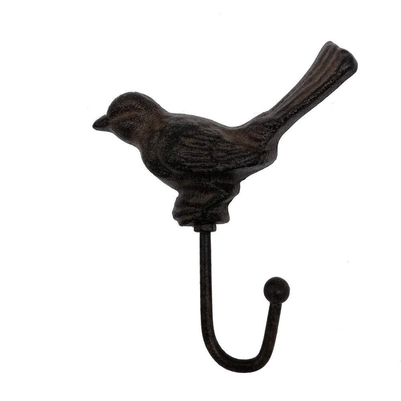 NewNest Australia - Comfy Hour Cast Iron Sparrow Bird Single Key Coat Hook Clothes Rack Wall Hanger, Heavy Duty Recycled Gift Idea 