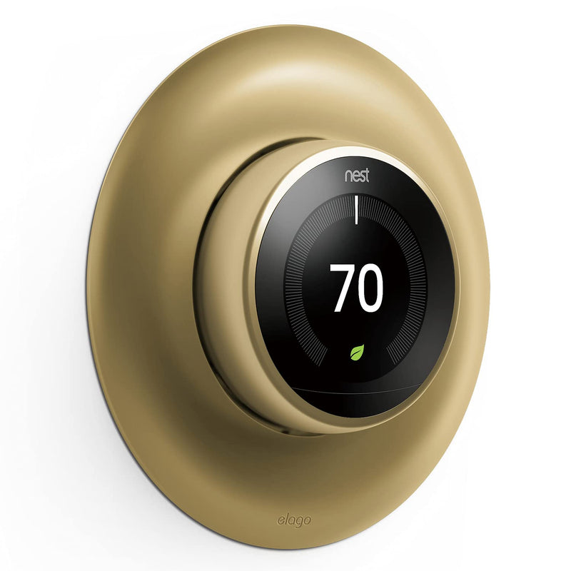 elago Wall Plate Cover Designed for Google Nest Learning Thermostat (Brass) - Compatible with Nest Learning Thermostat 1st/2nd/3rd Generation, Not compatible with 2020 models [US Patent Registered] Brass - NewNest Australia