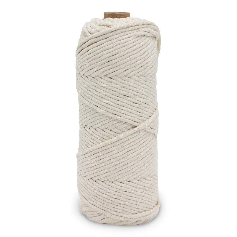 3mm 110Y Macrame Cord Rope -1/10inch Single Stand White Macrame Cotton String for Handemade Wall Hanging Weaving Basketry Crochet and Tapestry (3mm-100m (110yd)) 3mm-100m (110yd) - NewNest Australia