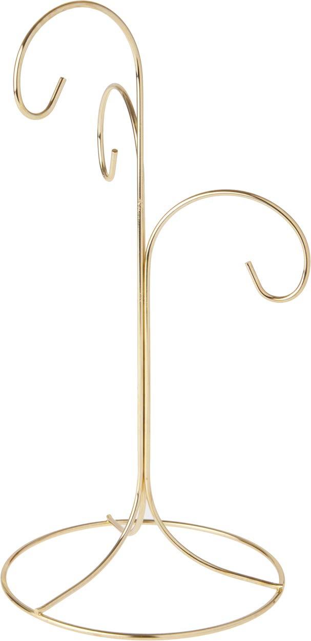 NewNest Australia - Bard's 3 Tiered Gold-Toned Ornament Stand Tree, 10.75" H x 5.125" W x 5.125" D 