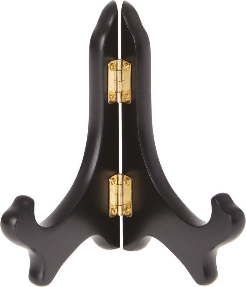 NewNest Australia - Bard's Hinged Black Wood Stand, 5" H x 5" W x 3.5" D (for 5" - 7.5" Plates) 