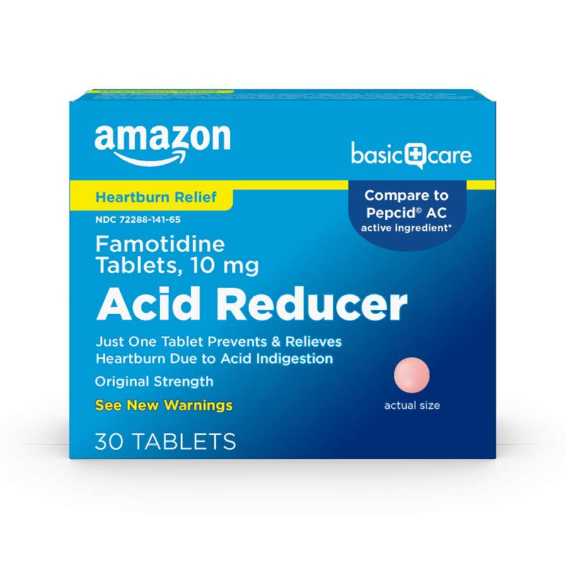 Amazon Basic Care Original Strength Famotidine Tablets, 10 mg, Acid Reducer for Heartburn Relief, 30 Count - NewNest Australia