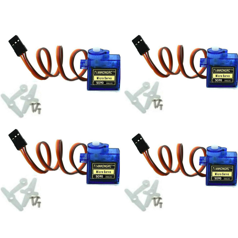 4Pcs SG90 9g Micro Servos for RC Robot Helicopter Airplane Controls Car Boat 4PCS - NewNest Australia