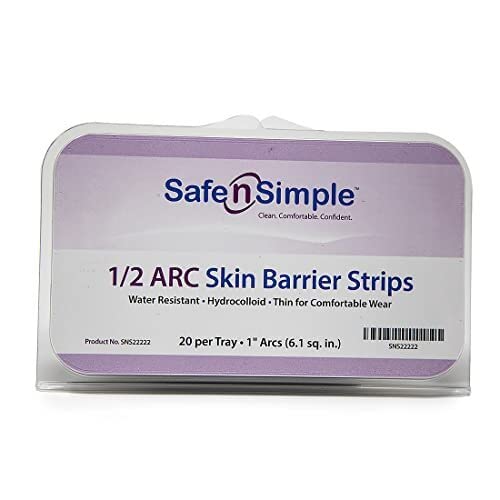 Safe N Simple 1/2 Arc Skin Barrier Strips, 20 arcs/Tray 1/2" x 20 - NewNest Australia