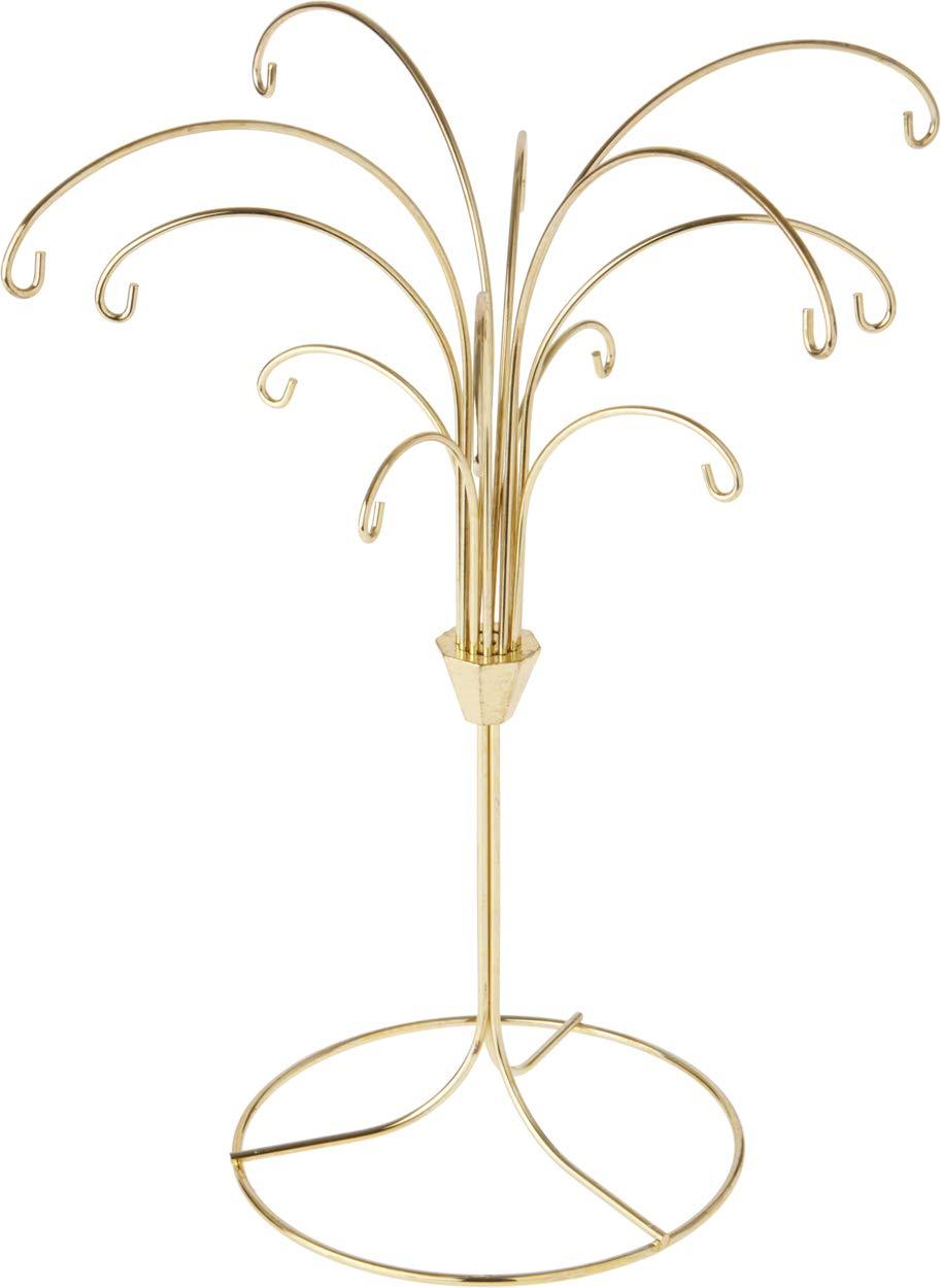 NewNest Australia - Bard's 12 Arm Gold-Toned Ornament Stand, Tree, 11.5" H x 10" W x 10" D, Pack of 2 