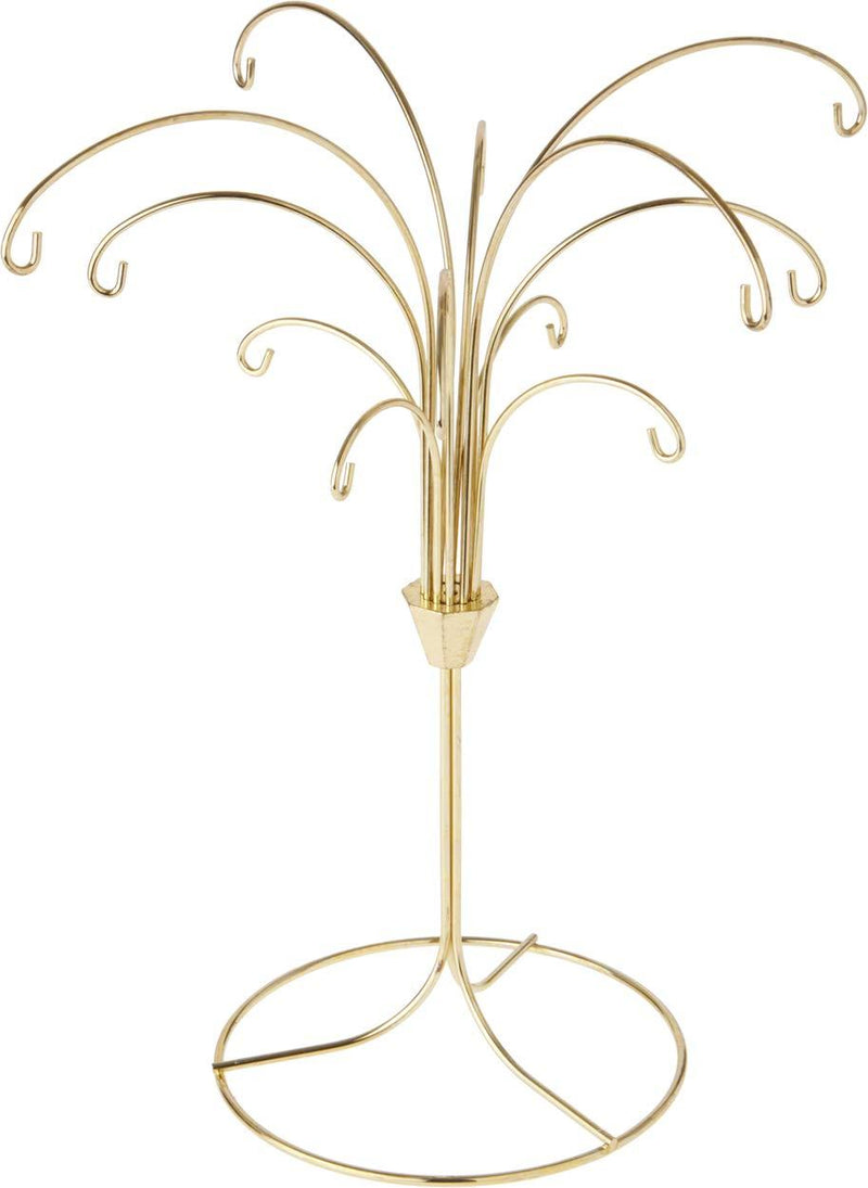 NewNest Australia - Bard's 12 Arm Gold-Toned Ornament Stand, Tree, 11.5" H x 10" W x 10" D, Pack of 2 