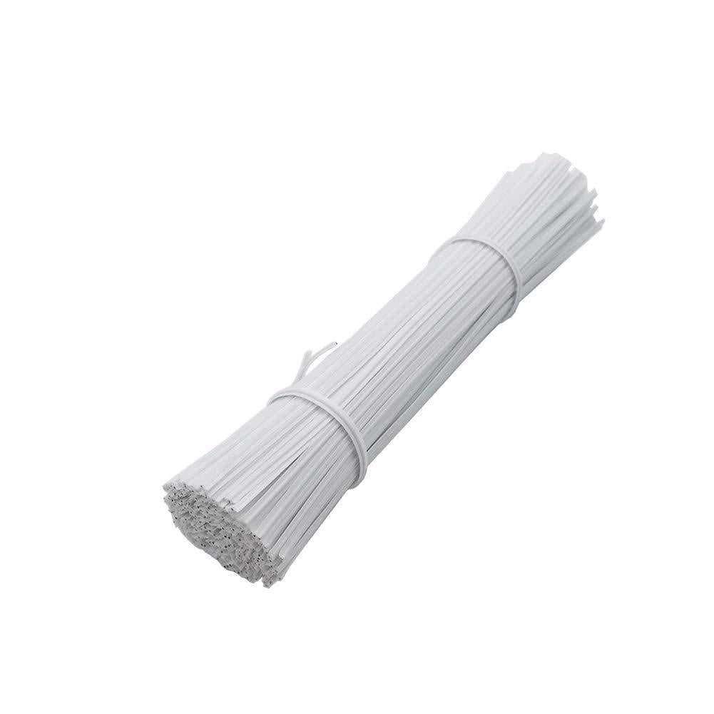 H-Laner 250 Pcs Metallic Twist Cable,Twist Tie,Reusable Fastening 5" Plastic White Twist White-250pcs - NewNest Australia