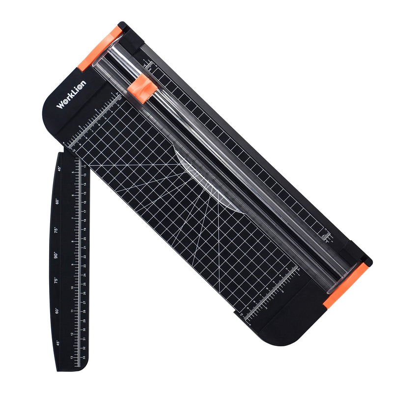 WORKLION Paper Cutter - A4 Paper Craft Cutter with Security Blade for Cut Gift Card, Coupon, Label, Cardstock, Photo, 12 inch Black Office Paper Trimmer - NewNest Australia