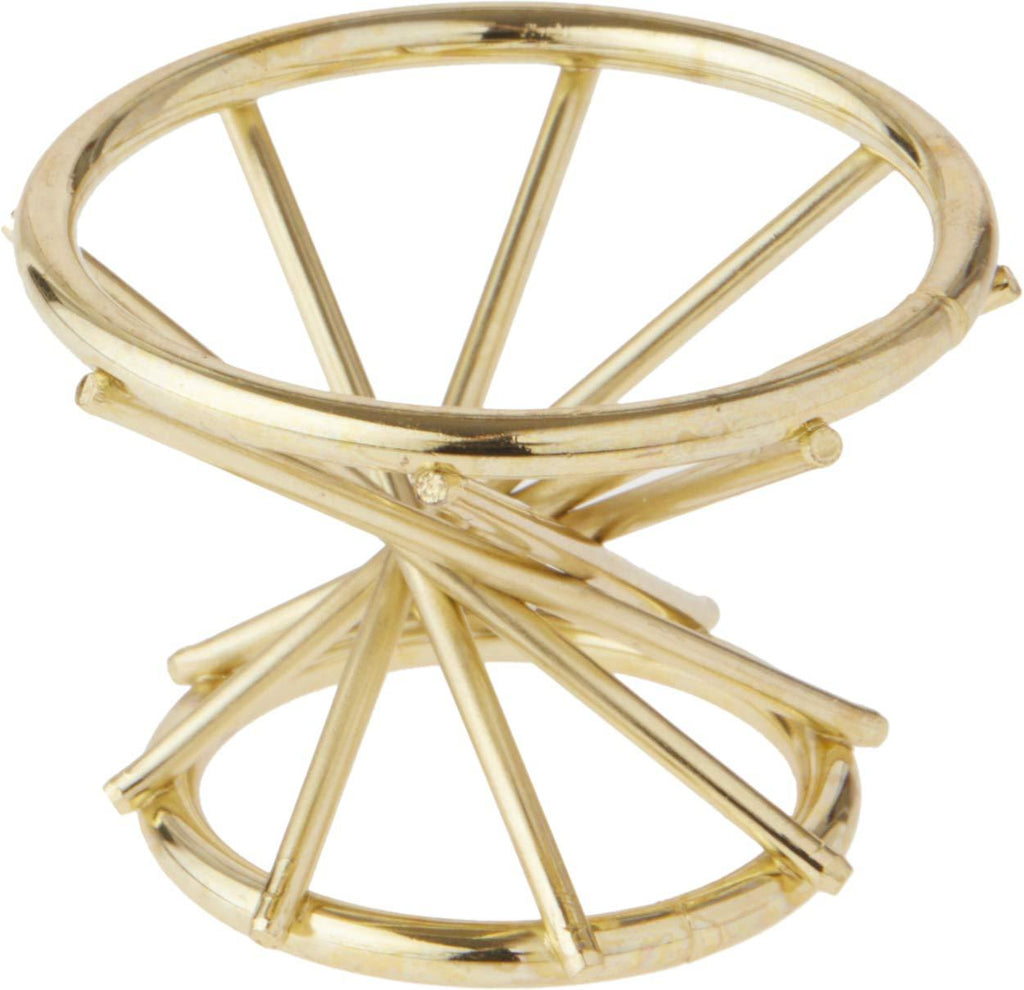 NewNest Australia - Bard's Brass-Toned Egg Stand/Holder, Swirl Leg, 2" Diameter (Fits Hen Sized Eggs) 