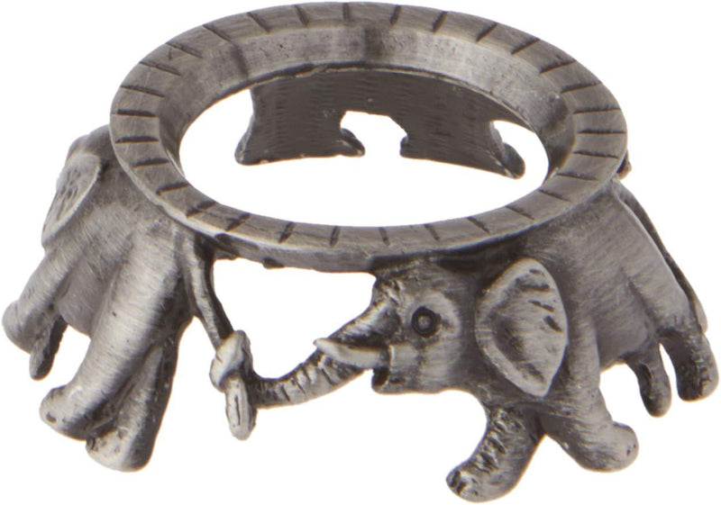 NewNest Australia - Bard's Pewter Egg Stand/Holder, Elephants, 0.875" Diameter (Fits Hen Sized Eggs) 1 