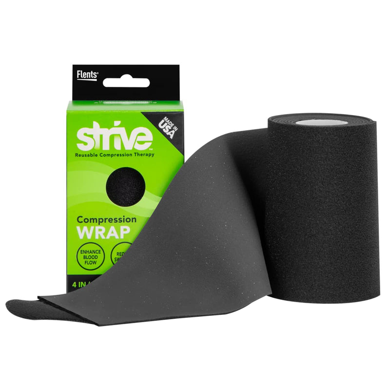 STRIVE Compression Therapy Wrap 4" x 60", Black, Made in the USA 4" x 60" Wrap - NewNest Australia