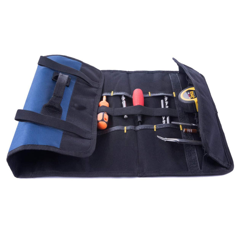 Logic box tools bag pouch organizer roll for pliers wrenches, screwdrivers, tire gauges, mini-flashlights etc and other tiny tools (Blue) Blue - NewNest Australia