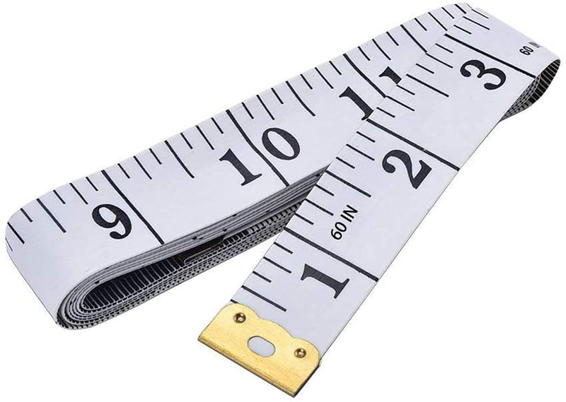 Soft Tape Measure Double Scale Body Sewing Flexible Ruler for Weight Loss Medical Body Measurement Sewing Tailor Craft Vinyl Ruler, Has Centimetre Scale on Reverse Side 60-inch（White） - NewNest Australia