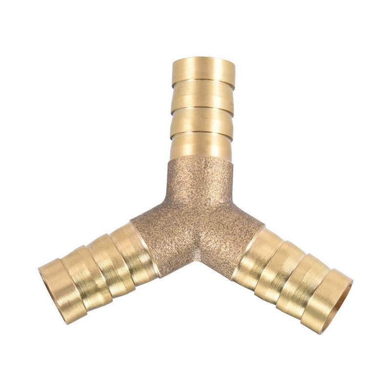 uxcell 10mm or 3/8" ID Brass Barb Splicer Fitting,Y-Shaped 3 Ways,Barb Hose Fitting Air Gas Water Fuel,Barbed Tee Connector - NewNest Australia
