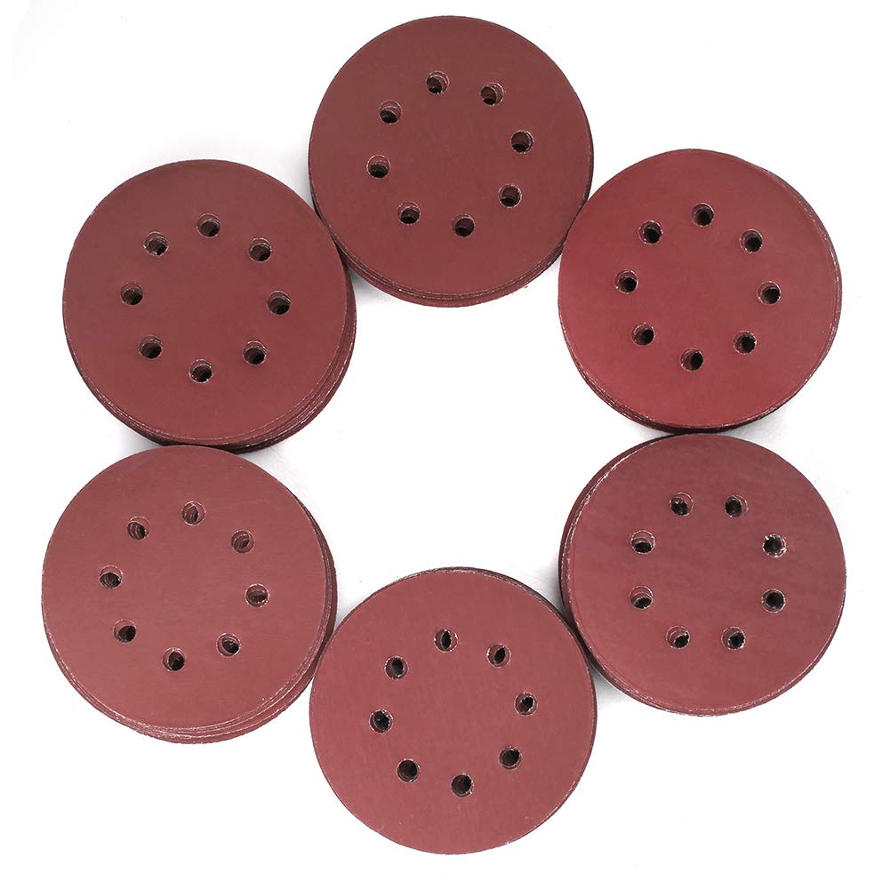 LotFancy 120PCS 5 Inch 8 Hole Sanding Disc - 1000 1200 1500 2000 2500 3000 Grit Assorted, Random Orbital Sander Pads, Hook and Loop Sandpaper 100PCS - NewNest Australia