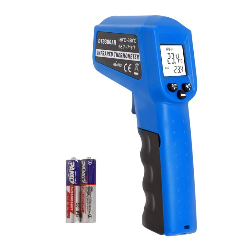 Infrared Thermometer Temperature Gun -58℉~ 716℉ (-50℃ ~ 380℃) Non-Contact Instant-Read Digital Laser Infrared Ir Thermometer with Backlight (Blue) Blue1 - NewNest Australia