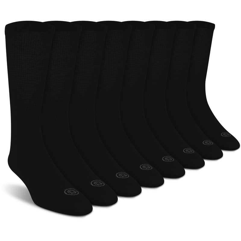 Doctor's Choice Men's Diabetic Crew Socks, Black, Large, Sock Size 10-13 Black/Crew Large (4 Pair) - NewNest Australia