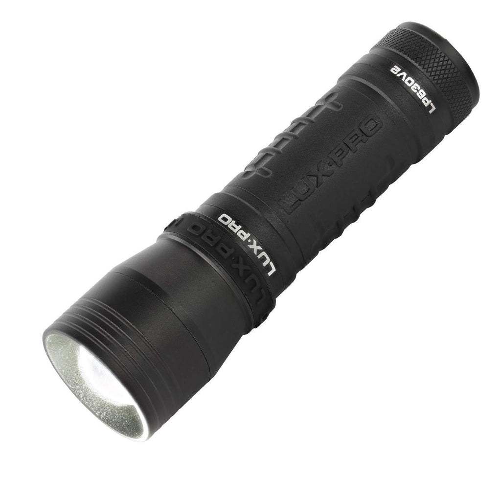 LUXPRO LP630V2 Ultra Bright 560 lm LED Focusing Handheld Flashlight, Batteries Included with TackGrip - NewNest Australia