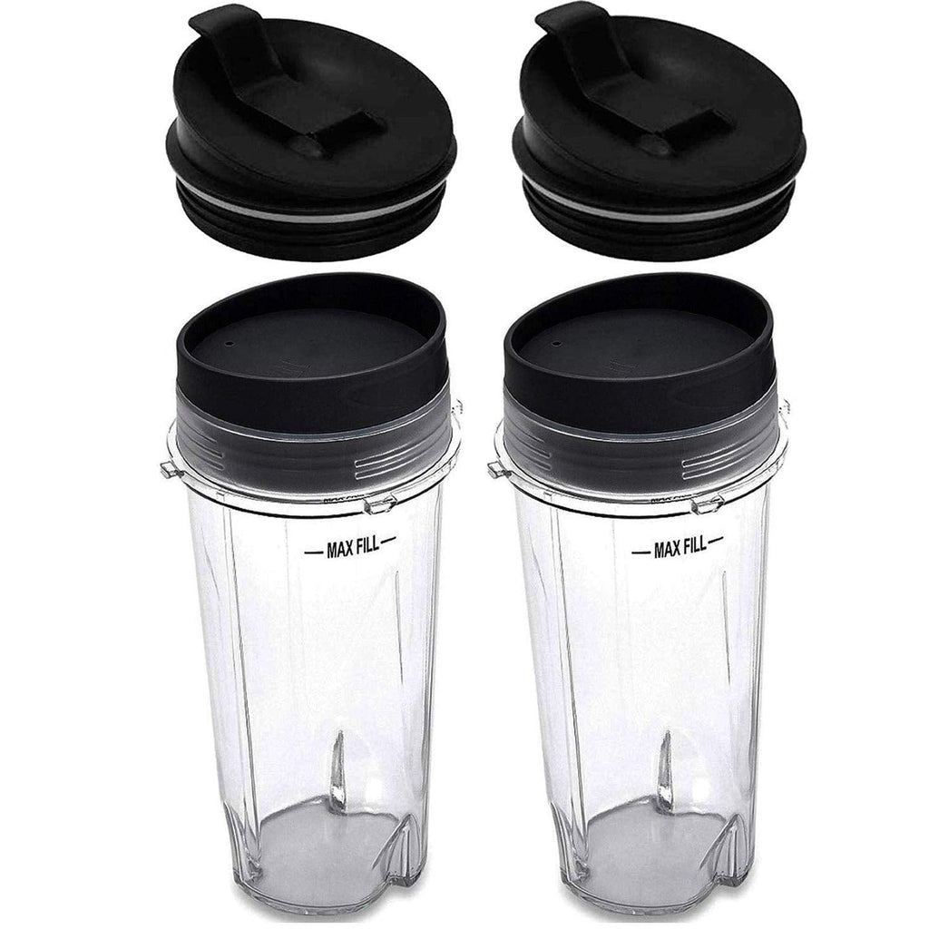 16oz Blender Cup Set Compatible with Ninja Replacement Parts Single Serve Cup with Lid and Seal Lid Compatible with Nutri Ninja Series BL770 BL780 BL660 BL740 BL810 Blenders - NewNest Australia