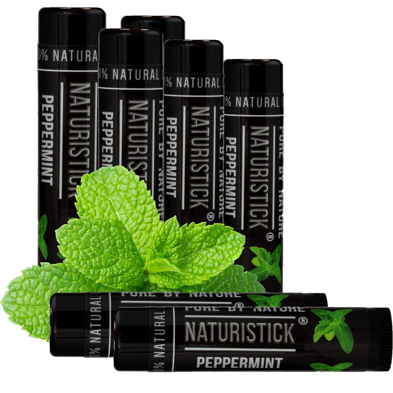 7-Pack Black Peppermint Lip Balm for Men and Women. Attractive Black Stick Gift Set by Naturistick. 100% Natural. Best Beeswax Chapstick for Healing Dry, Chapped Lips. Made in USA 7 Count (Pack of 1) - NewNest Australia