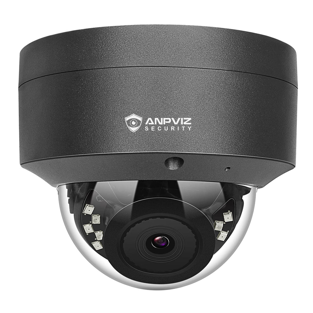 Anpviz 5MP H.265 IR Dome IP Camera PoE with Microphone, Audio, IP Security Camera Night Vision 98ft, Motion Alert, Weatherproof IP66 Indoor Outdoor Compliant, Wide Angle 2.8mm Grey with Audio - NewNest Australia