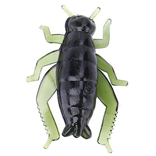50PCS Soft Fishing Lure Kit Fishing Baits Fake Artificial Lure Green Soft Plastic Cricket Insects - NewNest Australia