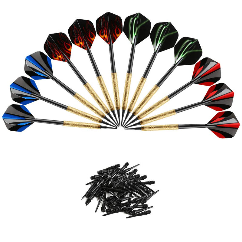 Accmor 12 Pcs Darts Plastic Tip, Soft Tip Darts Set, 14g Plastic Tipped Dart, Attach Extra 36 Black 2BA Replacement Tips, Soft Tip Darts for Electronic/Plastic Dartboard Red ,Blue, Green-Classic - NewNest Australia