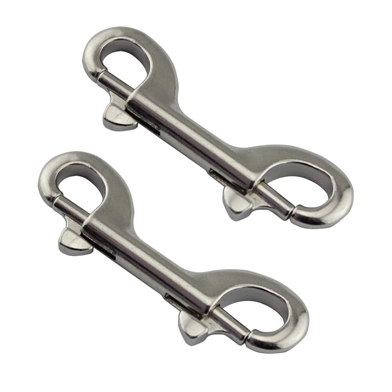 2-Pack 316 Stainless Steel Double Ended Bolt Snap Hook 4-1/2'' Double End Bolt Snaps Hooks Scuba Diving Clips Marine Grade for Water Bucket/Dog Leash/Pet Feed Bucket & Hammock/Horse Tack and More - NewNest Australia
