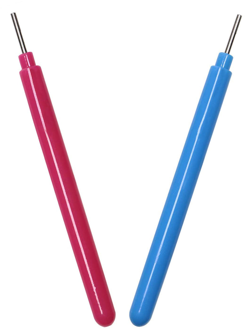 Floranea 2 Pcs Paper Quilling Tools Slotted Kit Rolling Curling Quilling Needle Pen Rose Blue for Art Craft DIY Paper Cardmaking Project (2 pcs) - NewNest Australia