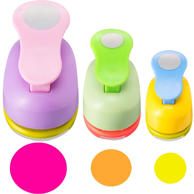 3 Pieces Circle Punch 2 Inch 1 Inch 5/8 Inch Paper Punchers Scrapbook Craft Paper Punch - NewNest Australia