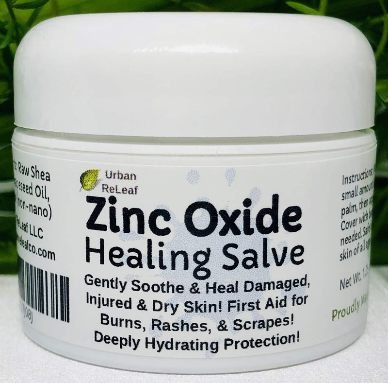 Urban ReLeaf Zinc Oxide Salve ! Gently Soothe & Heal Damaged, Injured & Dry Skin! First Aid, Burns, Rashes, Scrapes! Deeply Hydrating Protection. 100% Natural! Safe for Delicate Skin of All Ages. - NewNest Australia